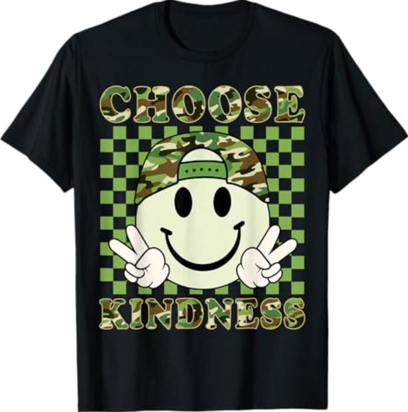 Choose Kindness Camo Be Kind Inspirational Positive T-Shirt S разноцветный