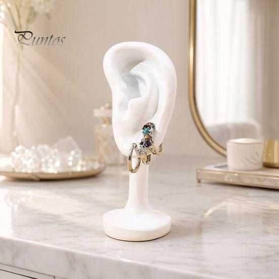 Stylish Earring Holder Human Ear Earrings Holder, 3D Printed Stand, Shape Countertop Jewelry Hanger Display Stand for Dresser Organizer