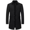 Autumn Winter Men Lapel Business Casual Trench Coats Long Jackets Overcoats Male Trench Coats Man Woolen Blends Coats
