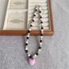 Fashion Cute Candy Color Heart Pendant Resin Beaded Choker Necklace For Women Girls Trendy Goth Vintage Aesthetic Accessories