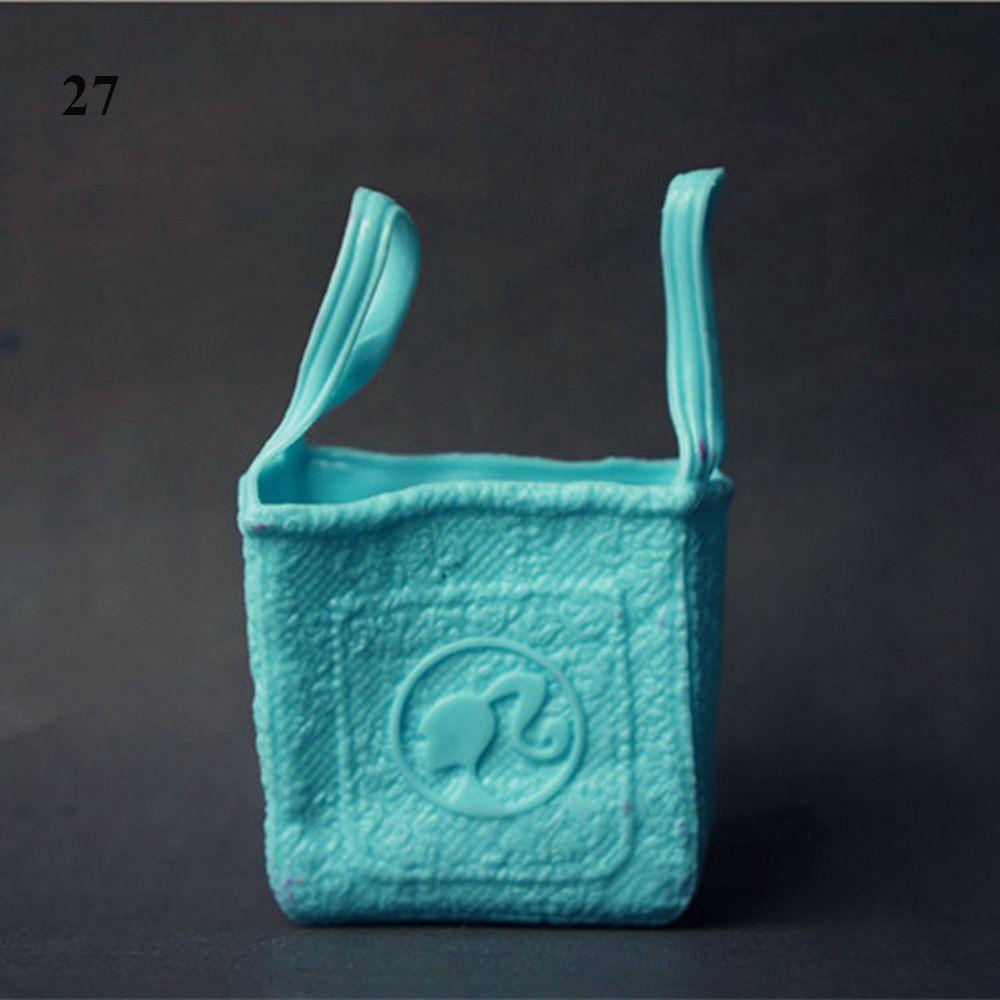 34 Styles Fashion Dollhouse Kids Toys 1/6 Doll Accessories Lady Plastic Bag Dolls Handbag Purse