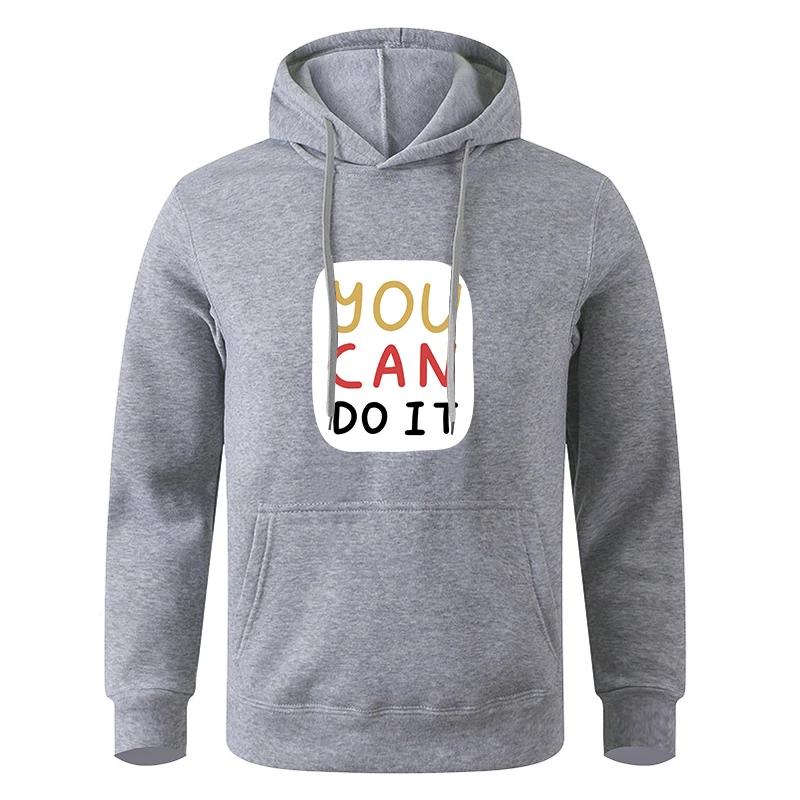 For Male And Women Spring Autumn Men's Oversize Casual Solid Color Black Pullover Hoodie Sweatshirt