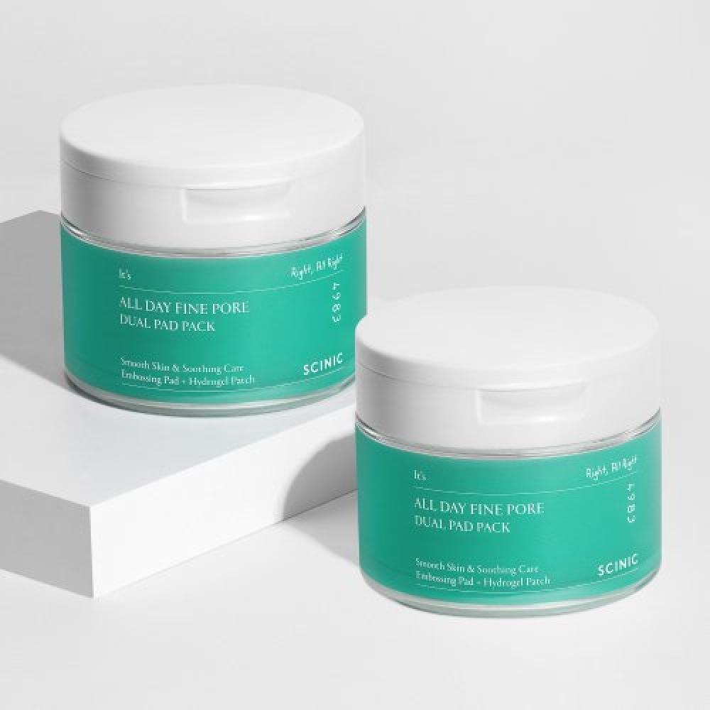 Scinic All Day Fine Pore Control   Hydrogel Dual Pad Pack 30 Sheets 2ea FREE
