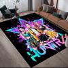 HUNTRIX Flannel Pattern Square Carpet,Area Rug,Carpet Rug for Living Room Bedroom Sofa Playroom Decor,Non-slip Floor Mat