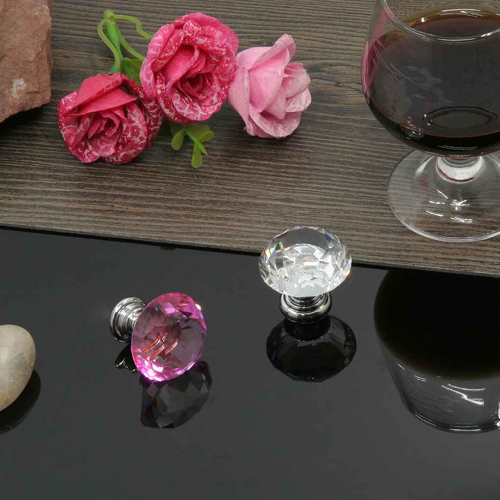 Vintage Door Colorful Glass Shinning Round Handles Pull Knobs for Kitchen Cabinet Cupboard Wardrobe Drawer by Jooan