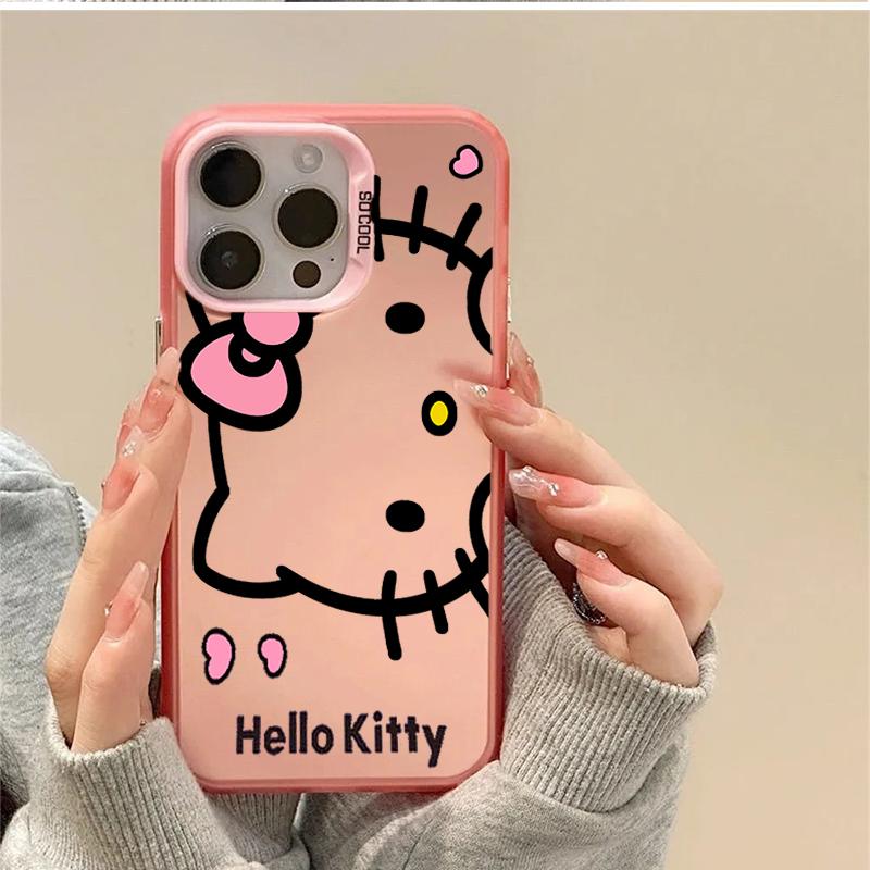 Cute Hello Kitty Casing For Iphone 17 Air 17 Pro Max 1615 14 11 12 13 Pro Max 16 Plus 16e 13 Mini Lovely Cartoon Hard Phone Case