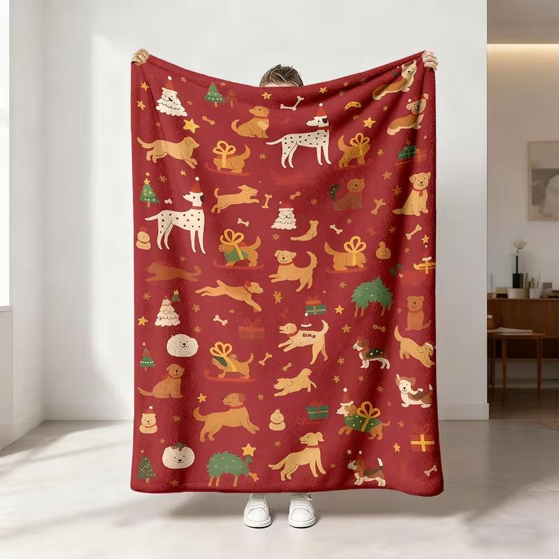 Trending Green Christmas Pattern Blankets & Throws Nordic Tree Style Luxury Blanket for Living Room Bedroom Sofa Winter Use