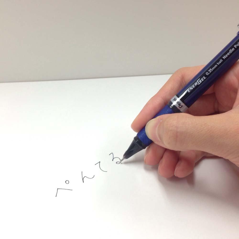 Pentel Gel Ink EnerGel Euro Ballpoint Blue 10 Pens Pen, 0.35mm, Barrel, BLN23-A, Black,