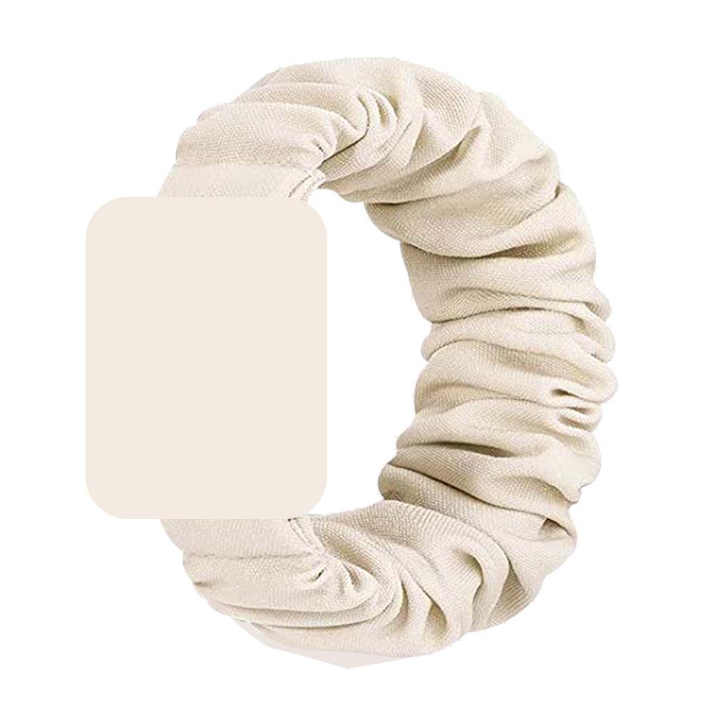 

For Apple Watch Series 10/9/8/7/Ultra 2/SE 2 Faux Cotton Hairband Strap 38mm 40mm 41mm слонова кістка
