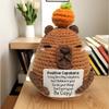 Positive Crochet Animal Crochet Positive Energy Capybara Doll Handmade Adorable Animal Knitted Capybara Desktop Ornament Gifts