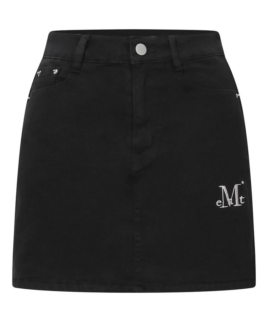 Mucent Pistol Back Leather Double Cross Skirt