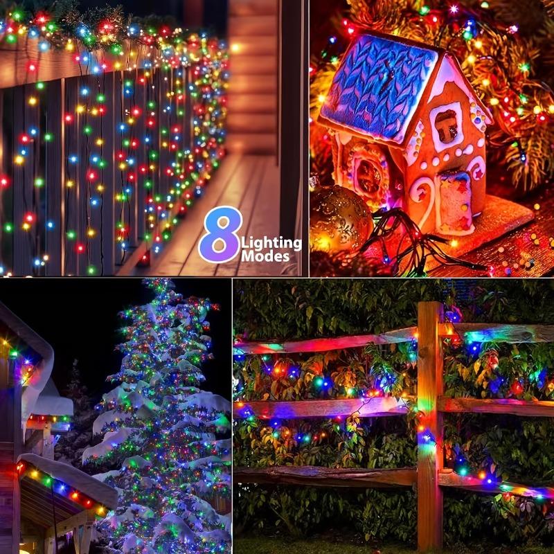 7M Solar String Lights LED Waterproof 8 Lighting Modes for Courtyard Garden Tree Party Christmas Halloween Decorations