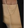 Handmade Elegant Fashion Small Pearl Tassel Necklace Multi-Wear Ultra-Long Sweater Chain for Women
