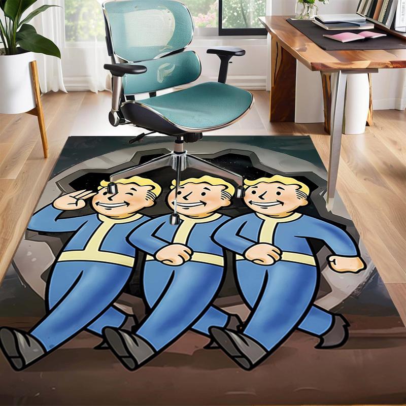 1pc NUKA-BOMBS Fallout1 Design Area Rug - Non-Slip, Soft & Cozy Floor Mat for Living Room, Bedroom, Office - Indoor/Outdoor Decorative Carpet
