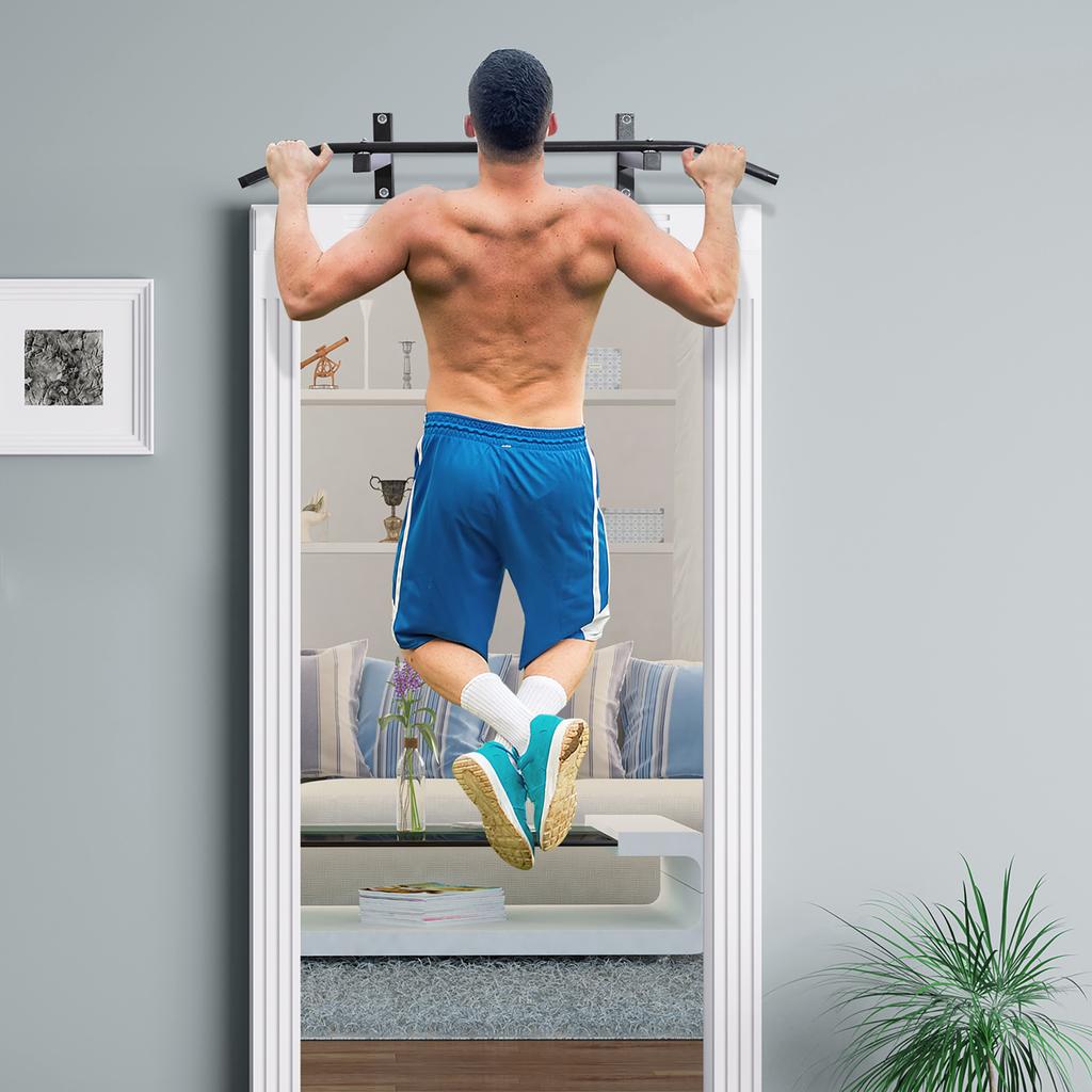 Professional Wall Pull-Up Bar with Steel Structure, 113 x 41 x 20cm, Black