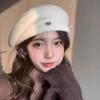 Young Ladies Casual Autumn Winter Stylish Solid Wool Berets Cap Warm Women's Beret for Daily Use