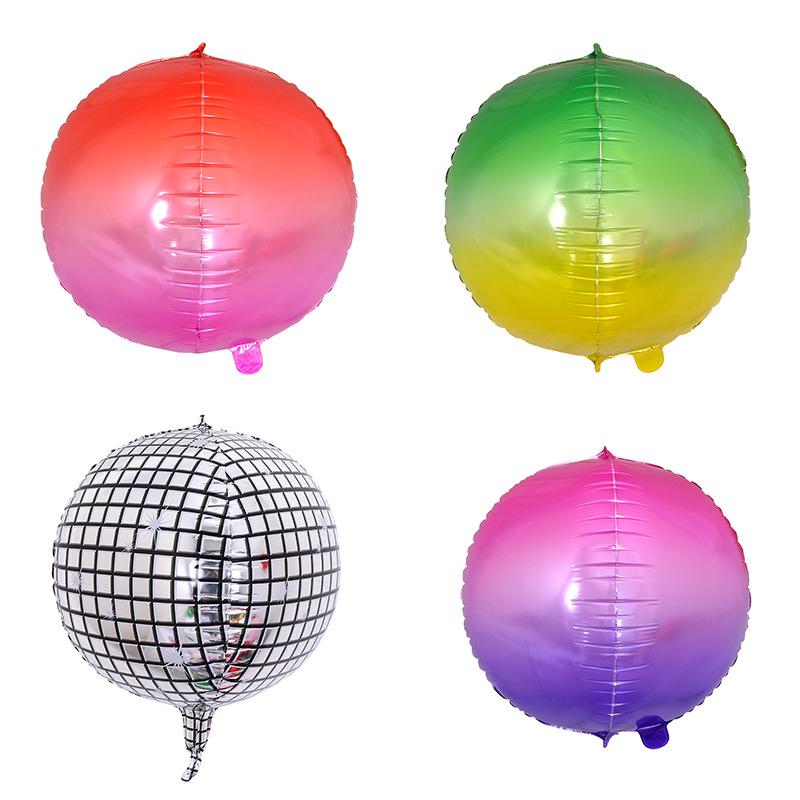 17-inch 3D/4D Round Aluminum Foil Balloons for Weddings, Birthdays, and Parties
