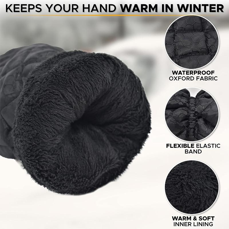 Car Windshield Ice Scraper Mitt Waterproof Snow Shovel Brush With Warm Gloves Scratch-Free Snow Removal Tools for Car Cleaning