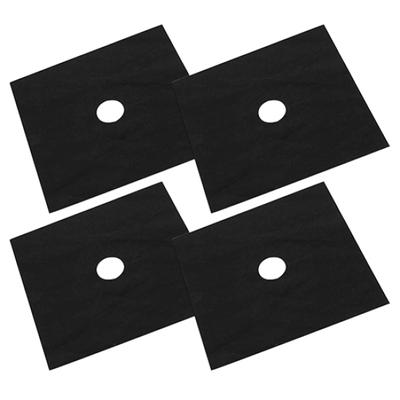4Pcs Removable Easy Clean Square Foil Gas Hob Protector Liner Stove Protection Mat