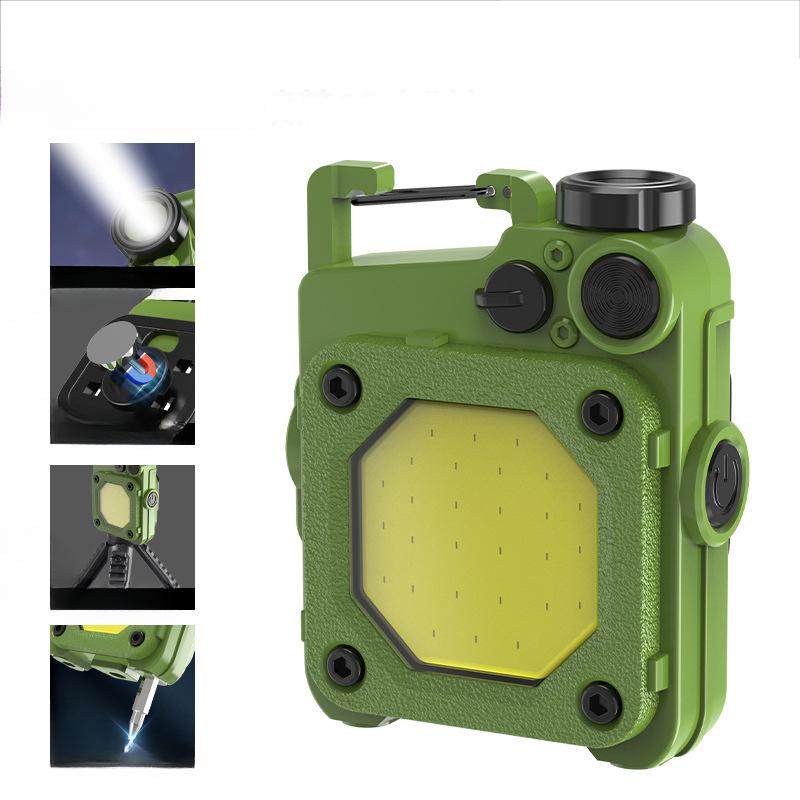 New Outdoor Dual Light Source Mini Keychain Light USB Charging Portable Emergency Night Light with Magnetic Work Light
