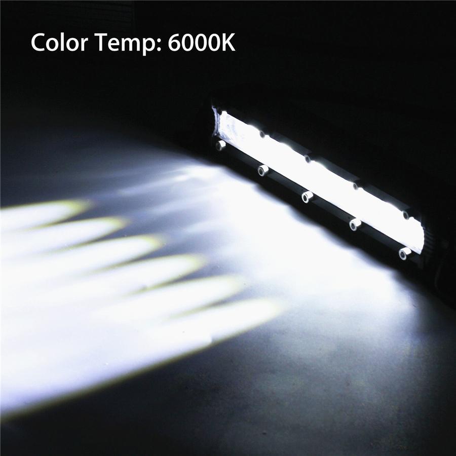 Pair 8'' 120W 12000LM Aluminum Elliptical Spot Beam Slim LED Work Light Bar Single Row Car SUV Off Road Lamps New