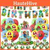Mario Theme Party Decorations Set Flags, Cake Toppers, Balloons, And Spirals For An Amazing Party Atmosphere!