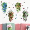 Flower & Butterfly Wall Sticker Multicolor Beautifual Decals  Background Wall