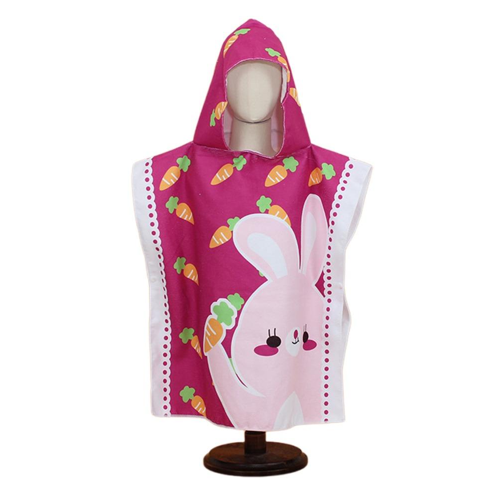 Cute Absorbent Bath Towel Shower Hooded Design Poncho Bathrobe Swimming Cover Towels Water Activities