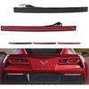 For 2014 2015 2016 2017 2018 2019 Chevy Corvette C7 Rear Bumper Reflector Tail Brake Sequential Turn Signal Lights Smoked Lens Red LED Fog Lamps