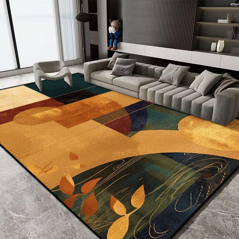 European Style Big Living Room Rugs Home Decoration Luxury Bedroom Short Velvet Carpet Washable Mat for Floor Lounge Rug