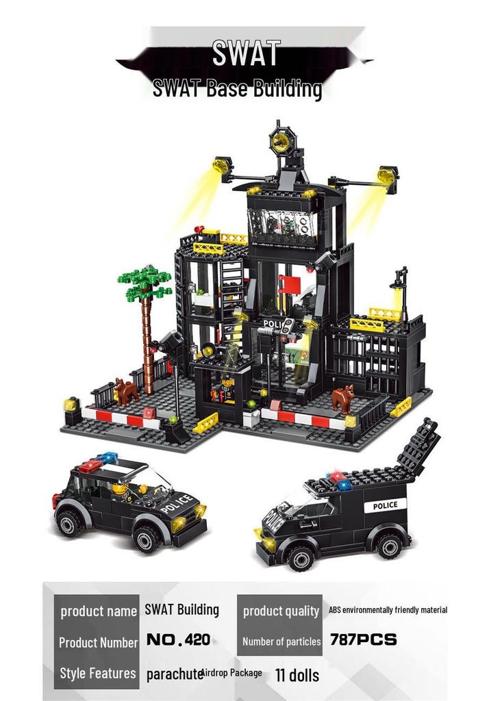 Police Station Building Blocks Toy - Educational Gift for Boys & Girls Ages 6-12 (2026)