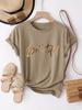 Beautiful Gold Script Women's Tee - Casual Burgundy Graphic Top