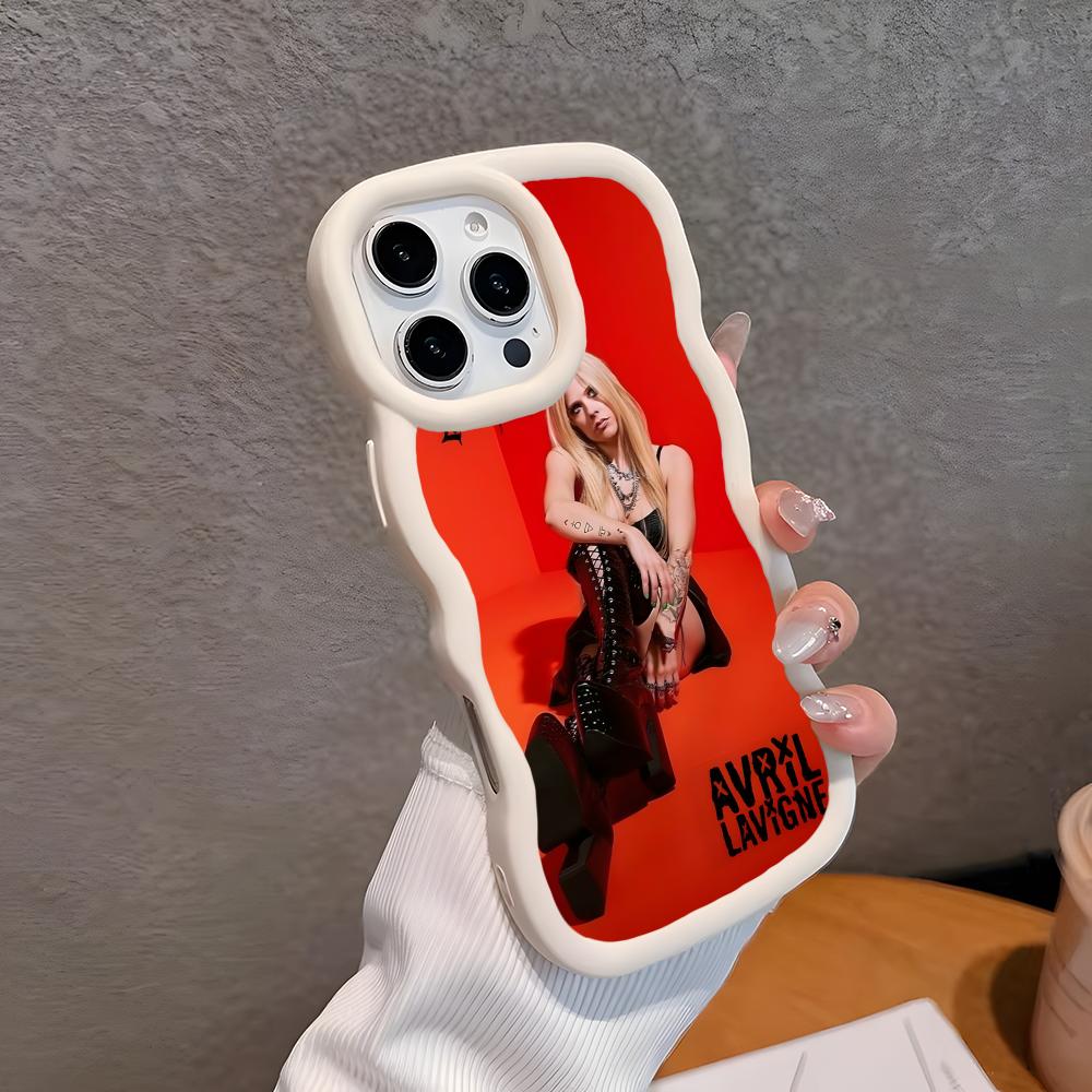 Avril Lavigne Wavy Edge TPU Mobile Phone Case for iPhone 17 16 15 14 13 12 11 Air Pro Max Plus Colorful Cover
