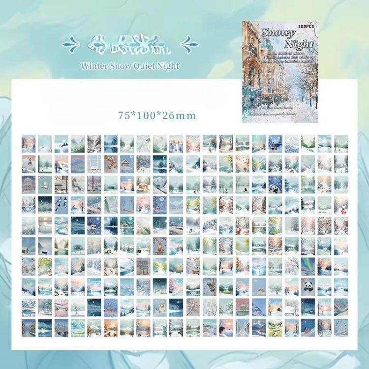 200 listů, materiál pro krajinu, papír, dekorace, deník, album, scrapbooking, materiál, pozadí, papír, odpadky, deníkové potřeby