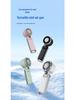 Mini USB Rechargeable Neck Hanging Fan with Folding Turbine and Digital Display