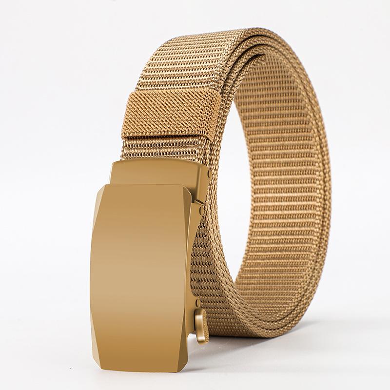 Men'S Alloy Automatic Buckle Belt Outdoor Tactical Belt Casual Pants Belt