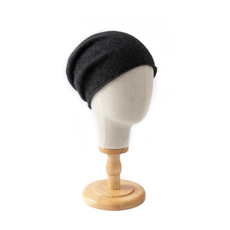 Women's Cashmere Hat Qinghe Cashmere 30% Cashmere 70% Wool Women's Autumn and Winter Cashmere Headscarf Soft and Warm