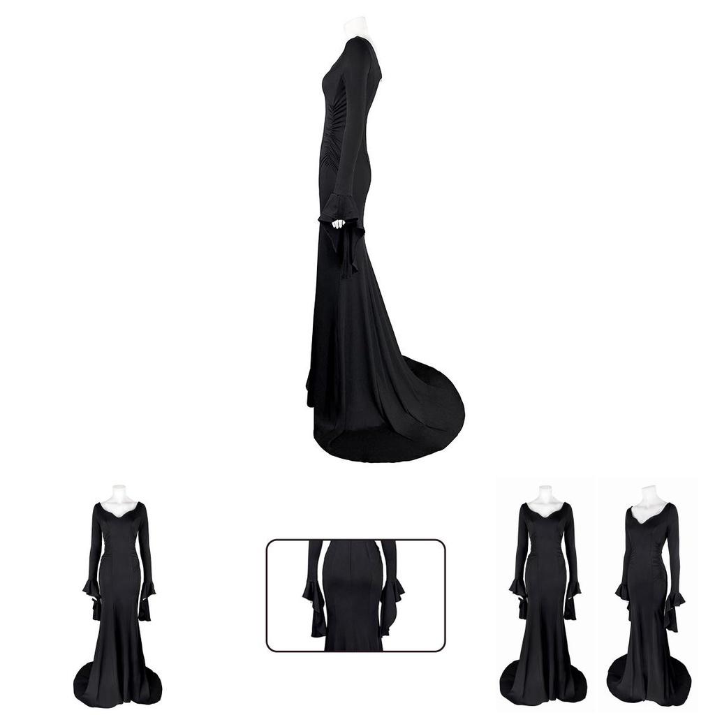 Morticia Addams Dress Sexy Gothic Cosplay Outfit From The Addams Family