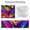 Frame Painting By Numbers For Adults Beginner Kits Bat Animal Acrylic Paint Wall Art Picture With Numbers For Home Decors 40x40