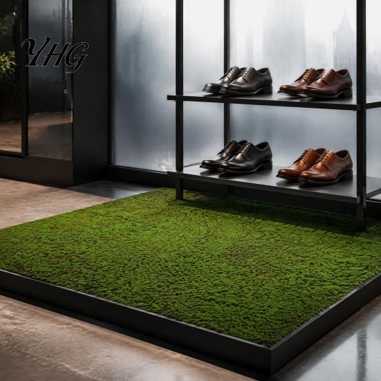 Non Maintenance Moss Turf Fake Mat, Realistic Artificial Faux Green Grass, 39" x Indoor Garden Landscaping Natural Looking for Crafts, DIY Fairy