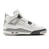 Air Jordan 4 Retro OG GS White Cement 2025 Kids Sneakers Tech-Grey Black Fire-Red IB4171-100