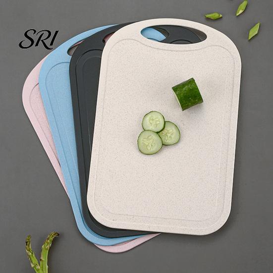Food Prep Cutting Board Double-Sided with Non-Slip Handle Lightweight Plastic Chopping BPA-free Dormitory Kitchen Essentials for Fruit Meat