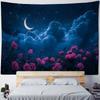 Dreamy Starry Sky Landscape Tapestries Moon Stars Hippie Home Decor Bedroom Dormitory Wall Hangings Artistic Backgrounds