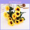 Artificial Sunflower Flower Bouquet Ornament For Wedding Decor And Home Display