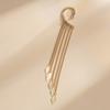 Ingemark Kpop Long Tassel Clip Earring for Women Ladies No Piercing Fake Cartilage Exquisite Ear Bone Clips Pendientes Zircon