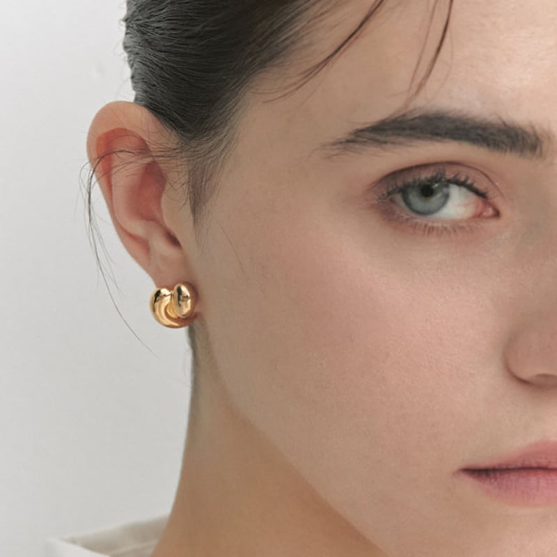 Hyeres-lor Etreve Silver (Y) Chunky Earrings M HL2E09038Y9XXX