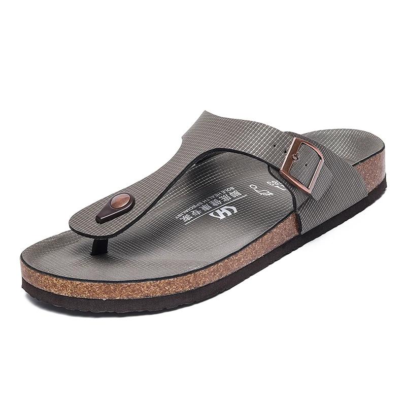 Fashion Flats Beach Slippers Mens Slip On Shoes Half Drag Leather Street Personality Mens Flip Flops Men Casual Walking White Sandals