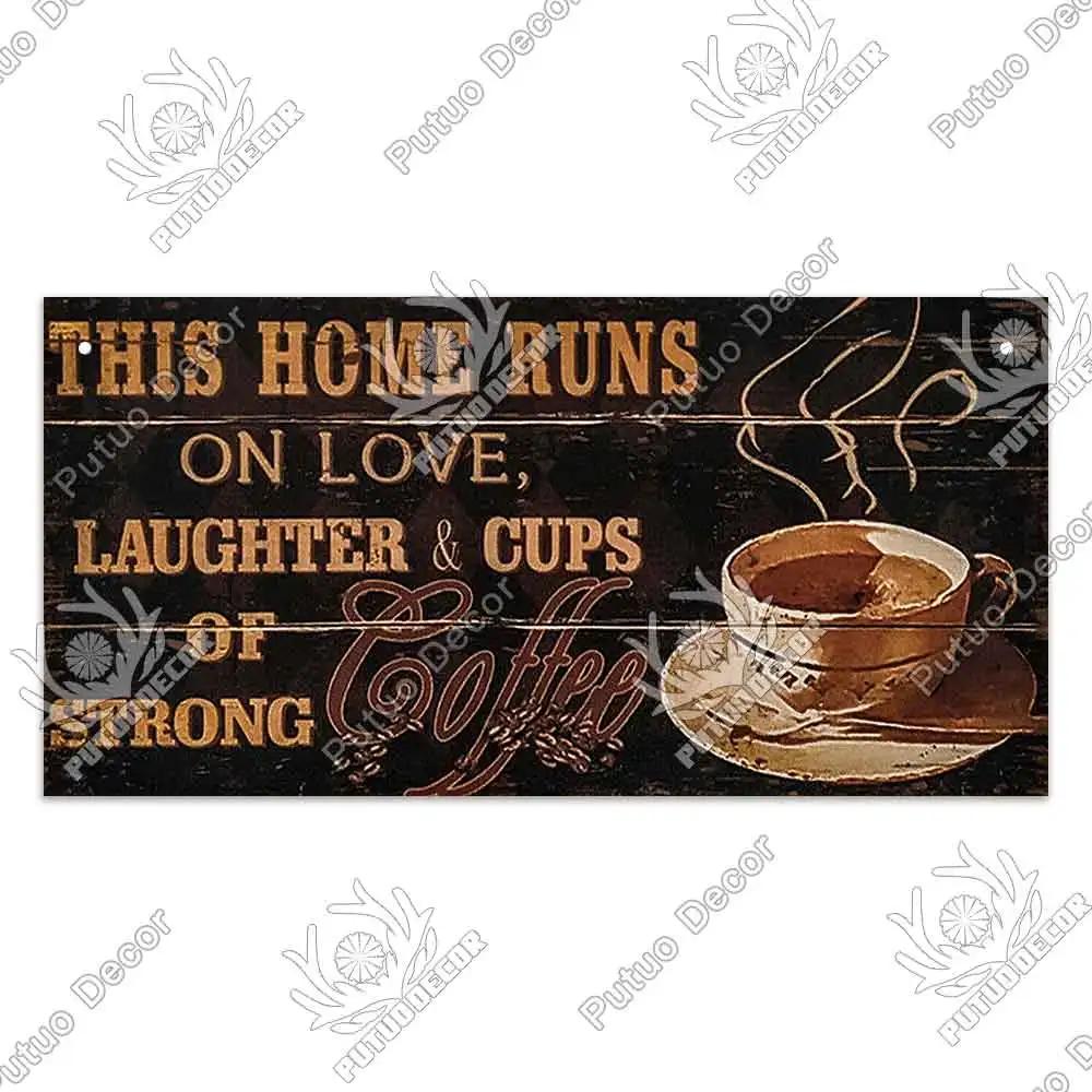 Coffee Metal Hanging Signs Decorative Plaques Door Aluminum Plaque In Home Decor Cafe Kitchen Hanging Home Decor