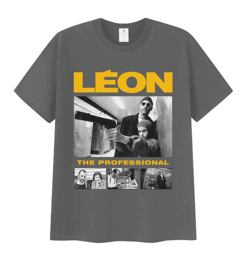 Estate 2025 Film Leon The Professional Grafica 100% Cotone Stampata Maglietta Uomo Moda Girocollo Manica Corta Alta Qualità
