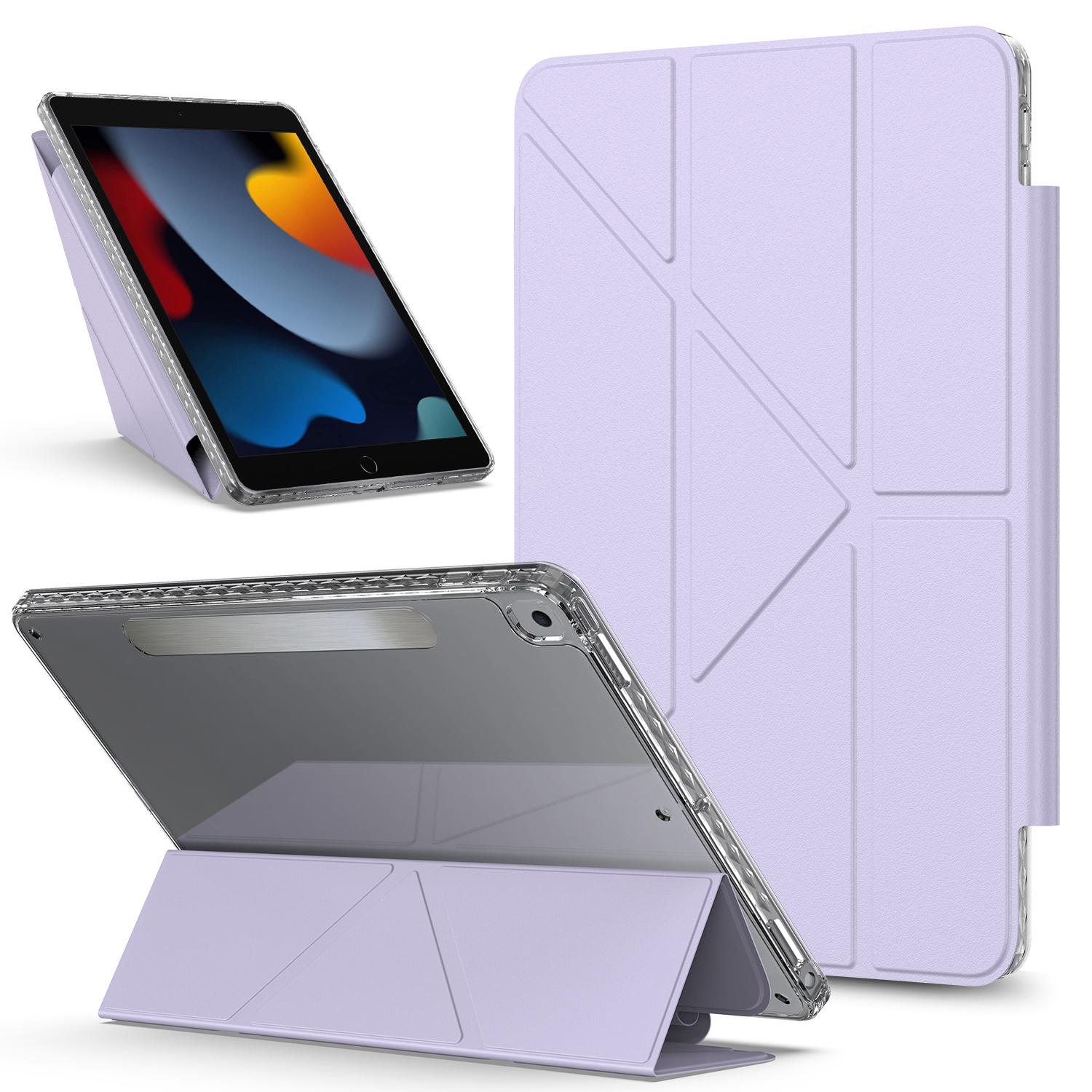 

Tablet Case For iPad 10.2 (2021)/(2020)/(2019)/Air 10.5 inch (2019) Stand Magnetic Detachable Leather Cover with Auto Wake/Sleep Purple